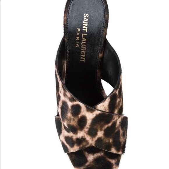 Saint Laurent Lou Lou Leopard Mules - Picture 3 of 12